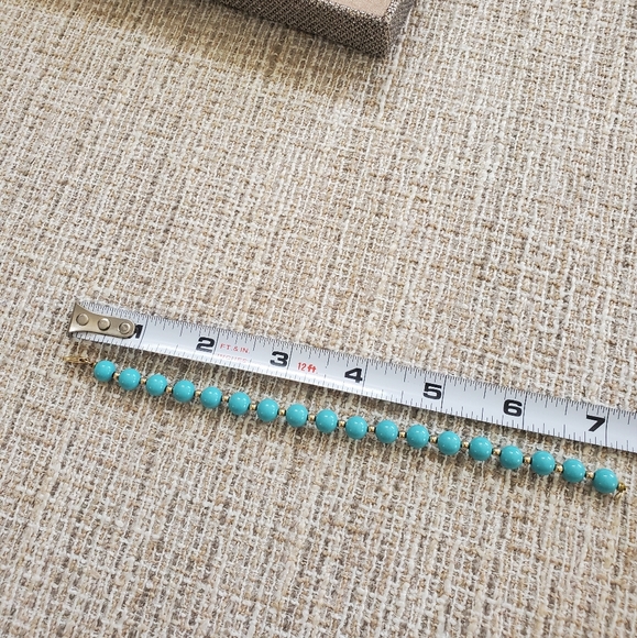 Vintage 14k Turquoise Beaded Bracelet - Picture 8 of 9
